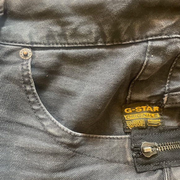 G-Star Raw 3301 Black Denim skinny jeans. Zipper detail. - Picture 4 of 7